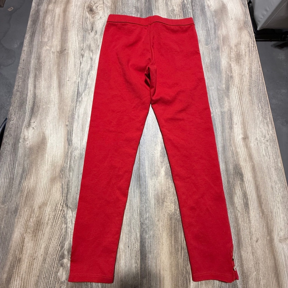 Preppy Janie and Jack Leggings Red Pintuck Heart Button Storybook Kids 10 - Picture 4 of 4